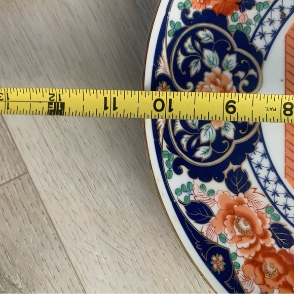 Elegant Orange‎ and Blue Chinese  Dinnerware Set of 3 chinoiserie plates home - Picture 9 of 11